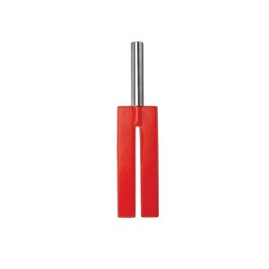 Shots Ouch! Whips And Paddles Leather Slit Paddle Red
