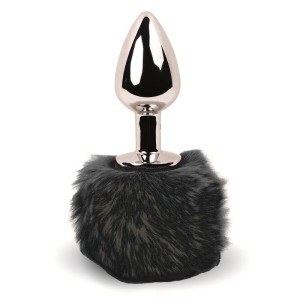 Bunny Tail Butt Plug With Tail Black