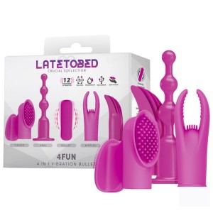 4fun Vibrating Bullet And 4 Sleeves Usb Waterproof Silicone