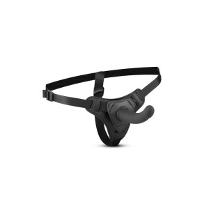 Harness With Silicone Dildo Black