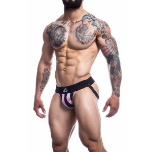 Stripe-pink Jockstrap Pink And Black
