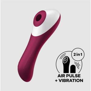 Dual Crush Vibe And Clitoris Sucker Usb Red