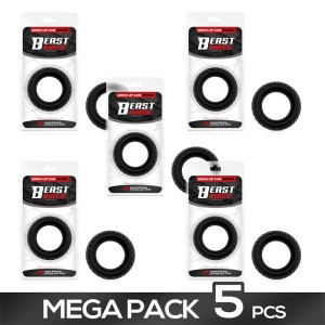 Pack Of 5 Penis Ring Turbine Liquid Silicone 25 Mm