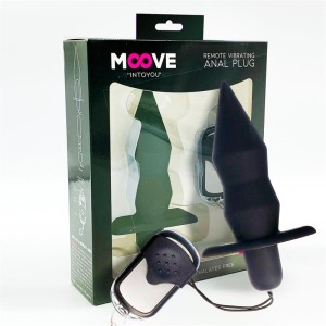 Vibrating Butt Plug With Remote Control Silicone Black