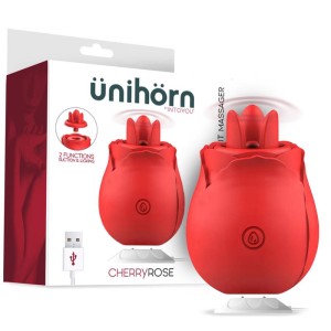 Cherryrose 2 In 1 Suction And Licking Tongues Clitoris Massager Magnetic Usb Charging Dock