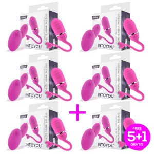 Pack 5+1 Odise Remote Control Vibrating Egg Usb Pink