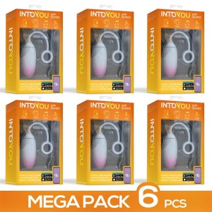Pack Of 6 Un. Vibrating Egg With App Blue/pink
