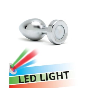 Butt Plug With Led Lights Pisa Silver
