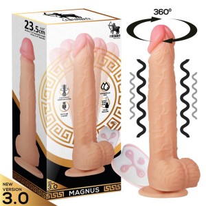 Magnus 3.0 Realistic Vibrating And Rotating Dildo Remote Control Liquid Silicone