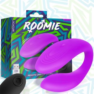 Roomie Couples Vibrator Unibody Liquid Silicone Remote Control Usb