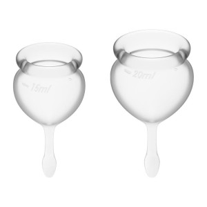 Feel Good Menstrual Cup Transparent Pack Of 2