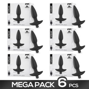 Pack Of 6 Spear Butt Plug With Vibration Usb Silicone