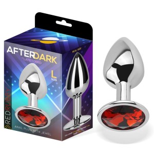 Butt Plug With Jewel Red Rubby Size L Aluminium
