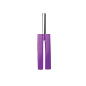 Shots Ouch! Whips And Paddles Leather Slit Paddle Purple