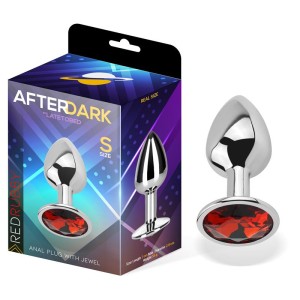 Butt Plug With Jewel Red Rubby Size S Aluminium