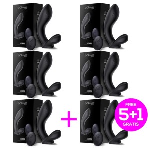 Pack 5+1 Ceres Prostatic Massager With Remote And Tapping