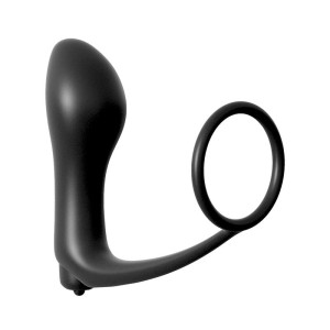 Ass-gasm Cockring Vibrating Plug  Colour Black