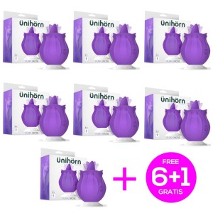 Pack 6+1 Purplerose Tongue Licking Vibe Magnetic Usb Dock
