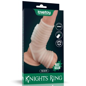 Penis And Testicles Sleeve With Vibration Wave Knights