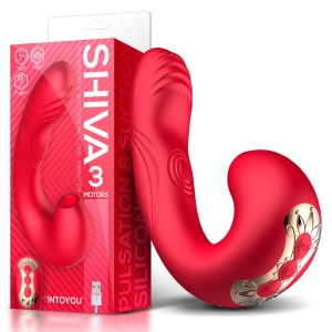 Shiva Vibe With Pulsation And Suction 3 Motors Magnetic Usb Silicone