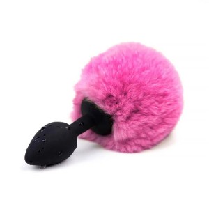 Butt Plug With Pompon Pink Size S