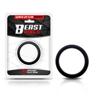 Cock Ring Solid Silicone 3.5 Cm Black