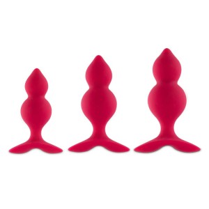 Bibi Twin Set Of 3 Butt Plug Pink