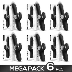Pack Of 6 Squidy Vibe With Thrusting Movement And Rotating Beads Usb Silicone
