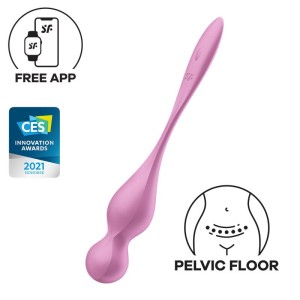 Love Birds 1 Kegel Balls With App Pink