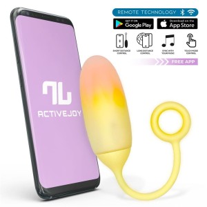 Vibrating Egg Huevo Double Layer Silicone Yellow/orange
