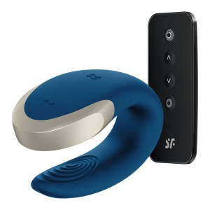 Double Love Luxury Partner Vibrator With App Blue