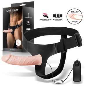 Bemax Detachable Strap-on With Hollow Dildo, Vibration And Remote Control
