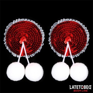 Nipple Pasties With Red Sequin Pom-pom