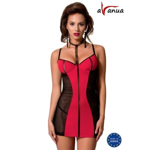 Coline Chemise Red/black