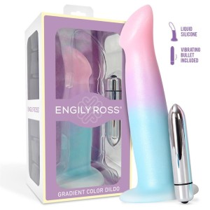 Dildo Dildo With Vibration And Suction Cup Gradient Colour 17 Cm