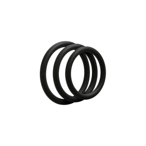 3 Pieces Set Penis C-ring Thin Black