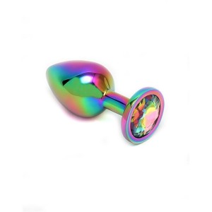 Anal Plug And Jewel In Rainbow Colors Plug Rainbow