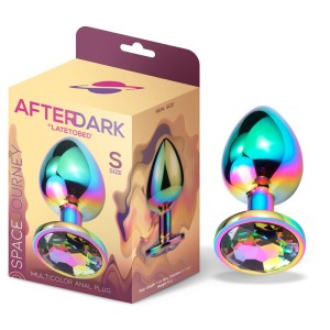 Space Journey Multicolor Butt Plug With Jewel Size S