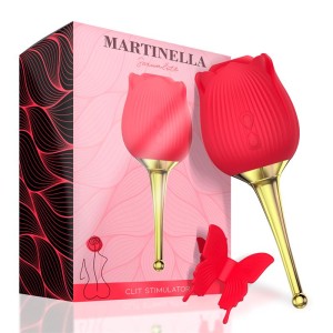 Martinella Clitoris Stimulator With Point Vibrator Hot Red