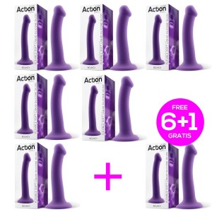 Pack 6+1 Bouncy Dildo Liquid Silicone Flexible 7.5-19 Cm