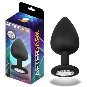Sparkly Butt Plug With Jewel Silicone Size L 9.5 Cm X 4.5 Cm