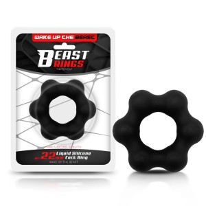 Cock Ring Liquid Silicone 2.2 Cm Black