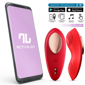 Silicone Panty Vibrator With App Layer Red