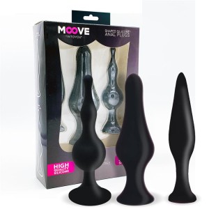 Set Of 3 Butt Plugs Black