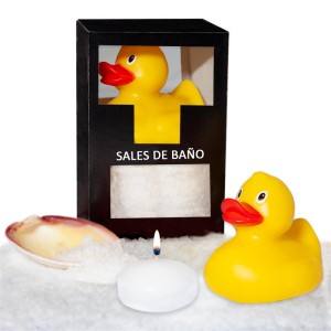Set Bath Salts Coconut Duck, Candle And Shell 150 Gr