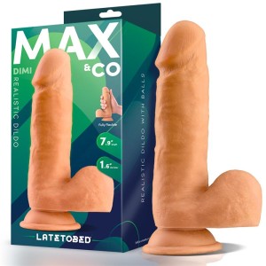 Dimi Realistic Dildo With Testicles  7.9 Flesh