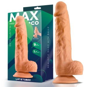 Andi Realistic Dildo With Testicles 9.1 Flesh