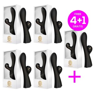 Pack 4+1 Feliona Vibe And Clitoris Sucker With Touch Control G-spot Black