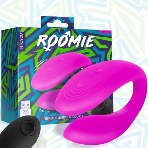 Roomie Couples Vibrator Liquid Silicone Unibody Remote Control Usb