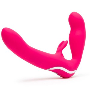 Strapless Strap On Rabbit Vibe Pink